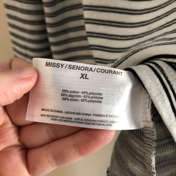 Vintage America Black and Gray Striped Long Sleeve Thermal Raglan Shirt - Picture 10 of 11